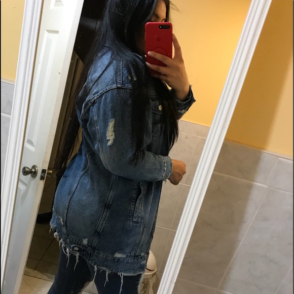 zara longline denim jacket